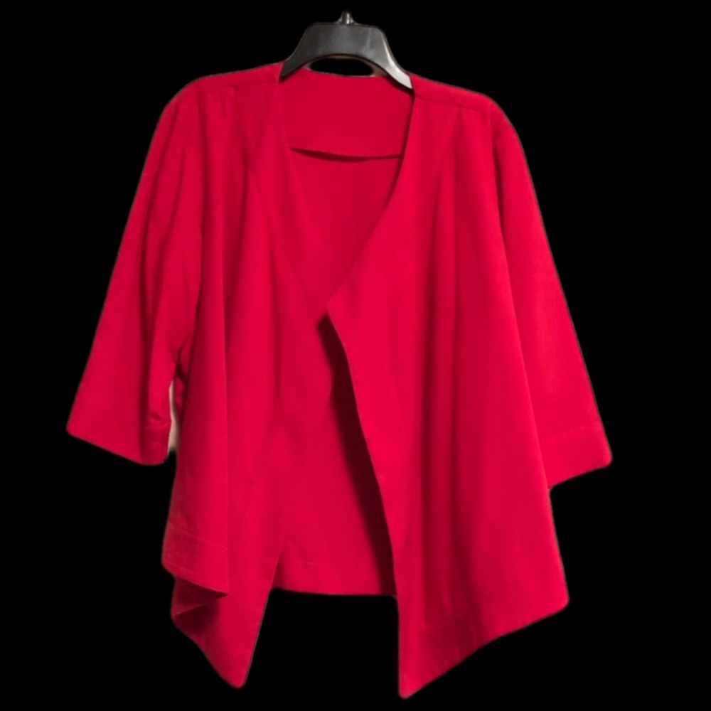Red open front Blazer